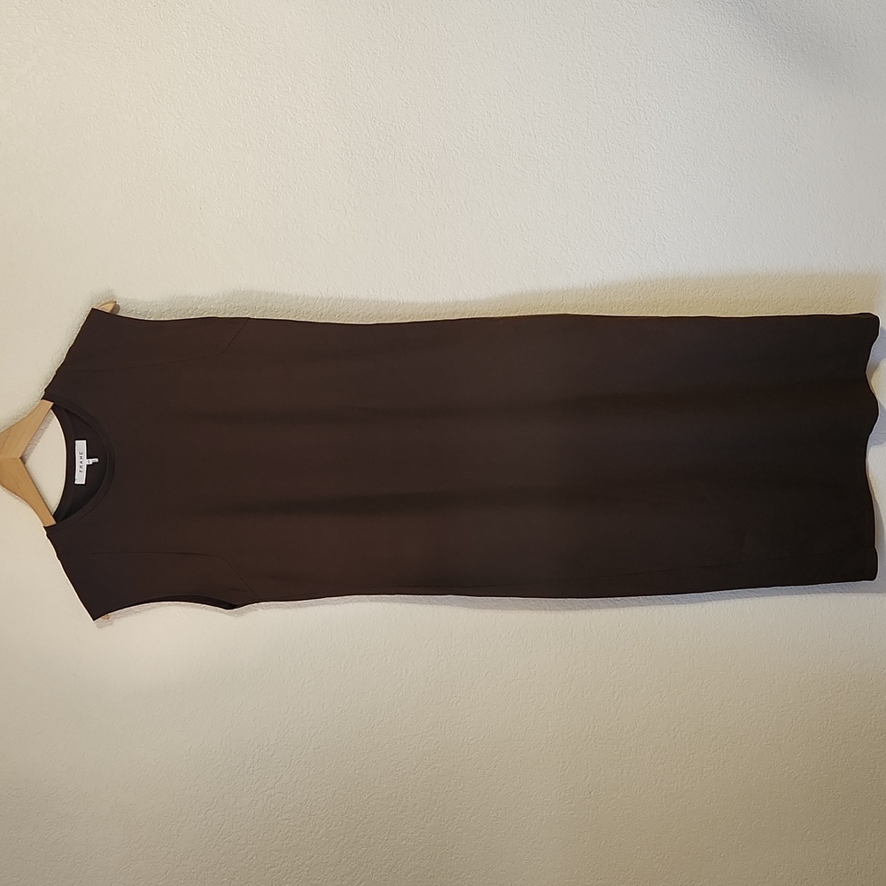 Frame Muscle Crew Organic Cotton Sleeveless Maxi Dress in Dark Chocolate Medium - Picture 4 of 11